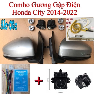 Bộ xương mơ tô gương gập Honda city 2014-2020 Kèm bộ mudun gập gương + công tắc gập gương tặng bút thử điện