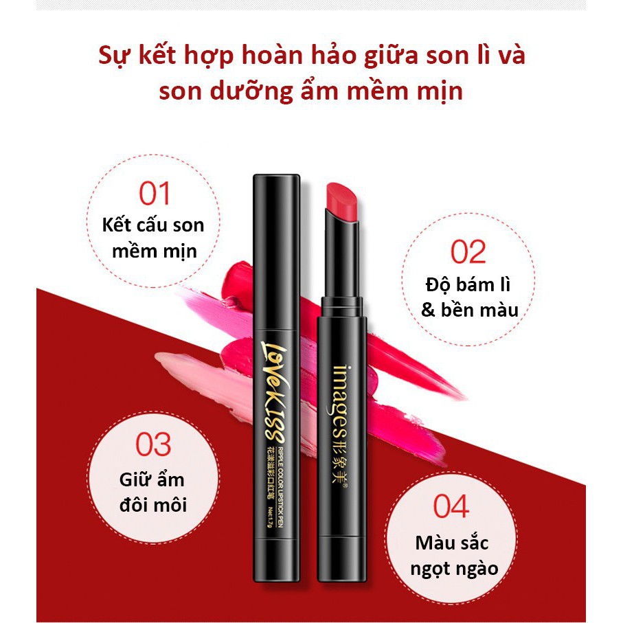 Son thỏi lì IMAGES mềm mượt lâu trôi 4 Tone màu quyến rũ , son bút chì siêu mịn MD-S24 | BigBuy360 - bigbuy360.vn