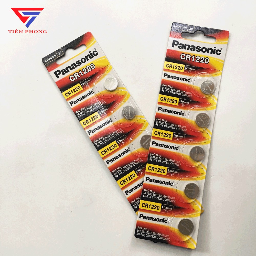 Pin cúc áo CR1220 Panasonic vỉ 1 viên chính hãng