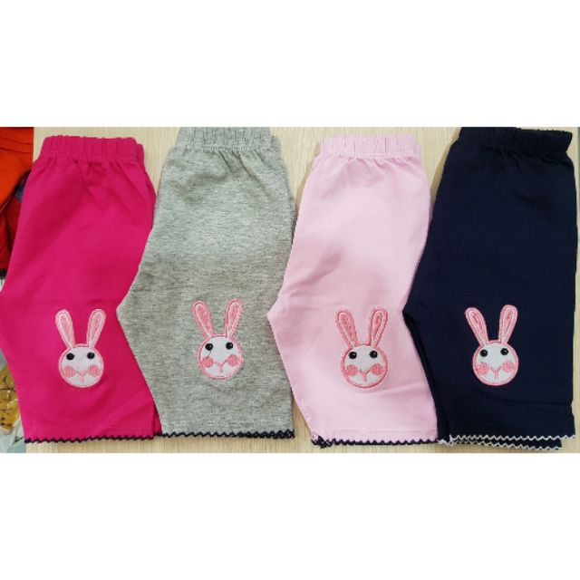 Set 3quần legging lửng màu thêu cao cấp
