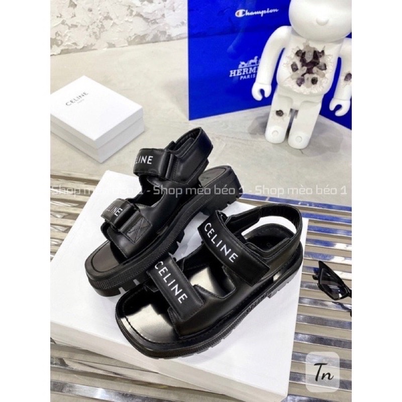 Sandal thể thao cl quai dán ngang đế cao fullbox