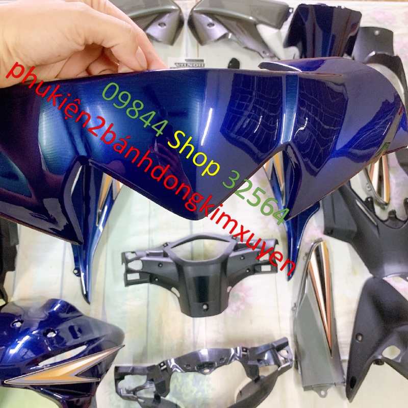 Fuil dàn áo xe Wave S110-Wave RS110 màu Xanh Tím -nhựa nguyên sinh ABS LOẠI ĐẸP