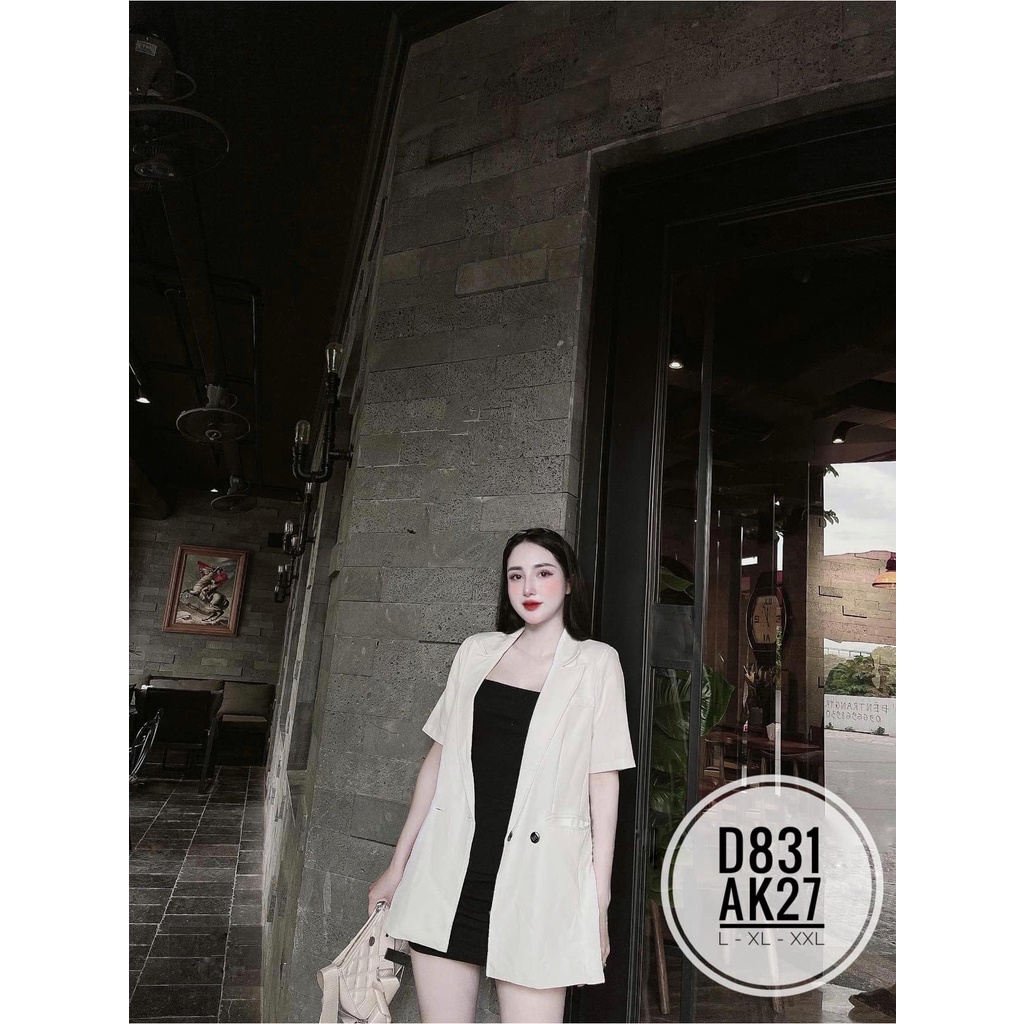 (60-90kg) Áo khoác cổ vest AK27 Đầm body 2S D831 | BigBuy360 - bigbuy360.vn