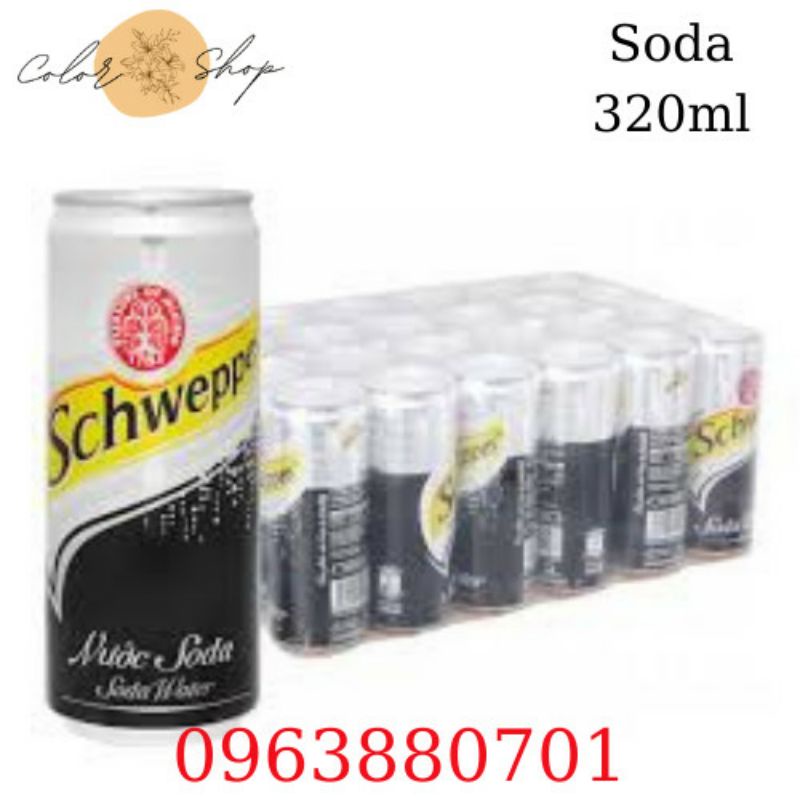Soda Sleek Schweppes đen CoCa-CoLa 24lon x330ml