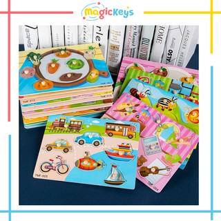 Bộ đồ chơi ghép hình có núm theo chủ đề Bảng chữ cái, Số học, Động vật ED13NYNHLW25
