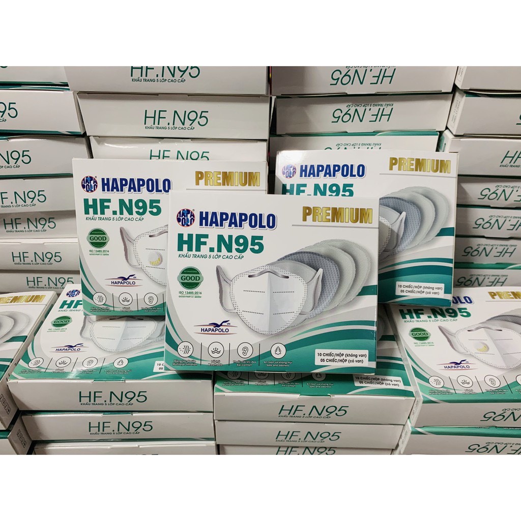 Khẩu Trang N95 HAPAPOLO 5 Lớp Hộp 10 Cái
