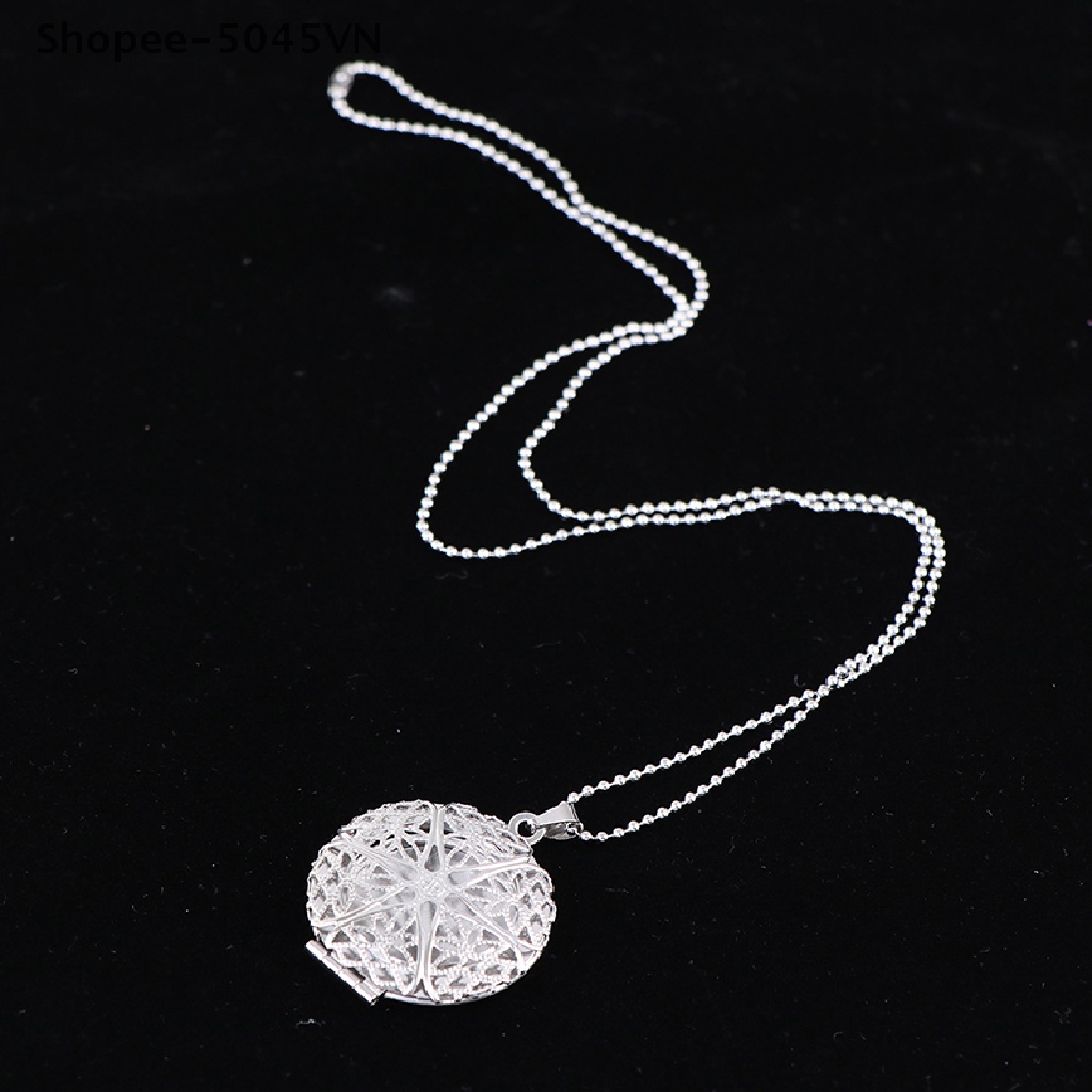 [rain] Vòng cổ Mặt Khung Ảnh Thiết Kế Chạm Khắc Độc Đáo Quyến Rũ Mở Được