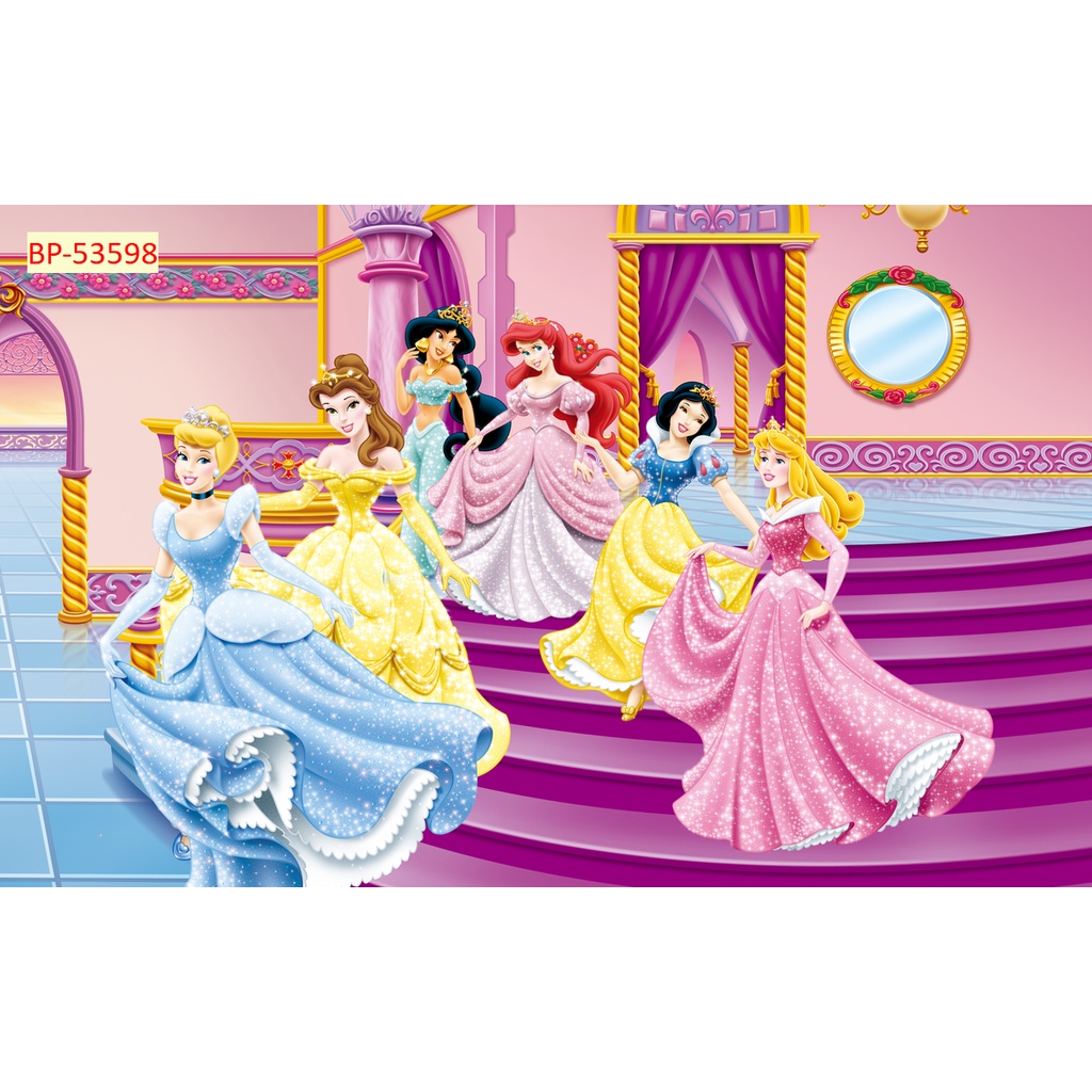 Tranh Dán Tường Trẻ Em Chủ Đề Công Chúa KÍCH THƯỚC THEO YÊU CẦU
