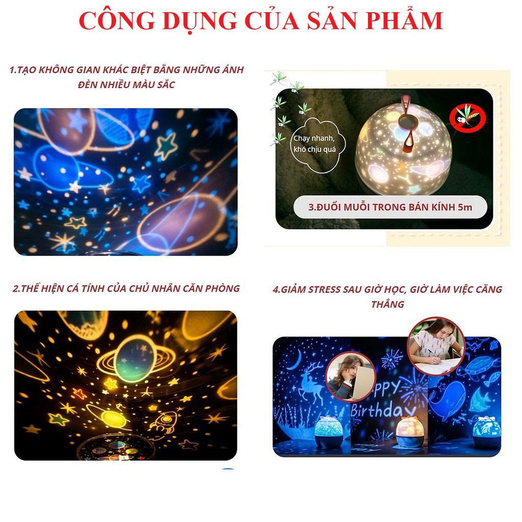 Đèn ngủ ngàn sao đèn ngủ chiếu sao chính hãng bảo hành 12 tháng | BigBuy360 - bigbuy360.vn