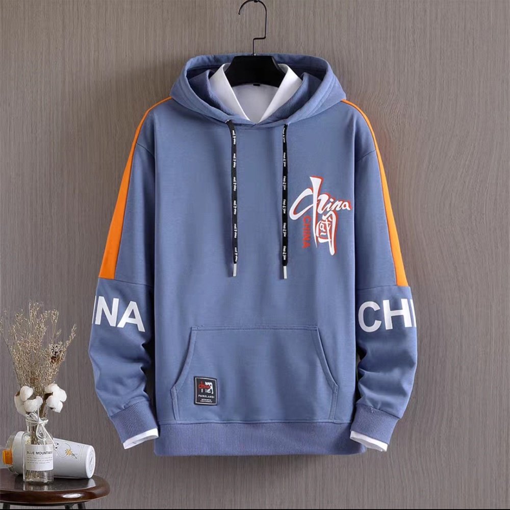 Áo Hoodies nỉ nam dài tay SOZO in phối chữ CHINA - AO TOP NAM 90000202C