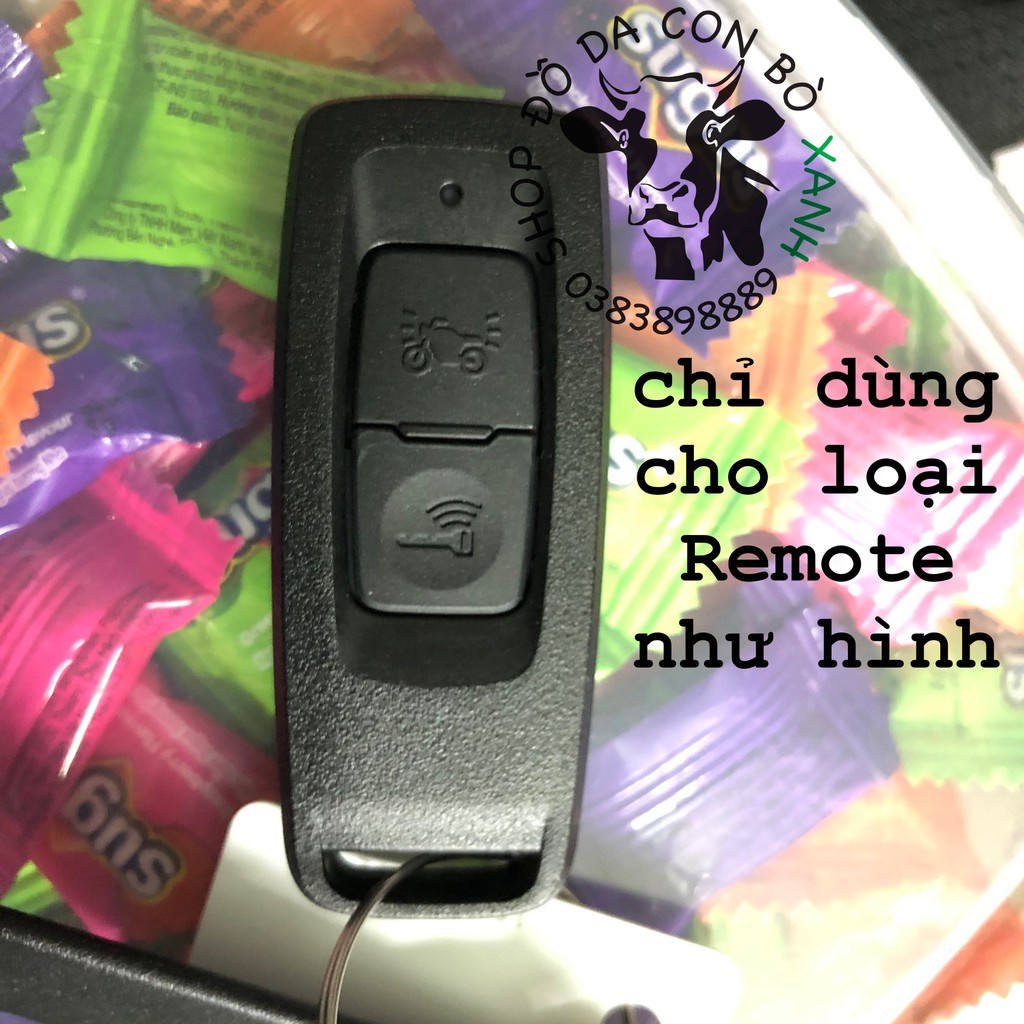 [Màu đen] Bao Da Chìa Khóa Honda  Vision 2021 handmade da thật (phom mới)