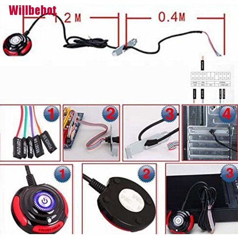 [Willbehot] Push Button On Off Reset Switch Desktop Pc Computer Case Power Supply Accessory [Hot]