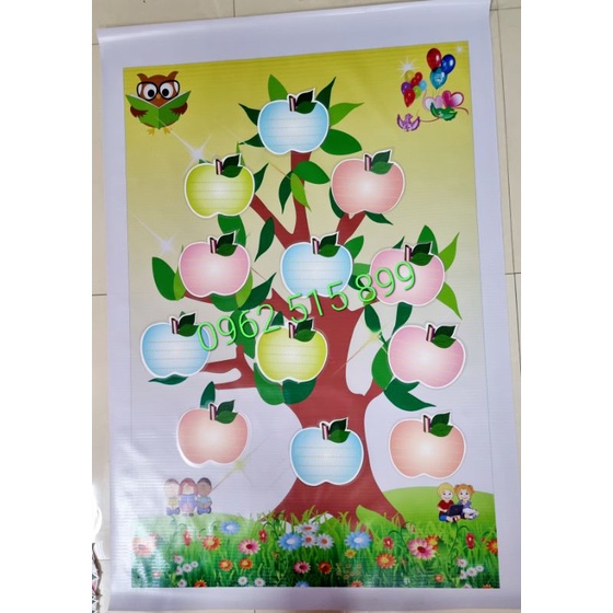 Quả táo In màu Éplastic  sau có nam châm lá.