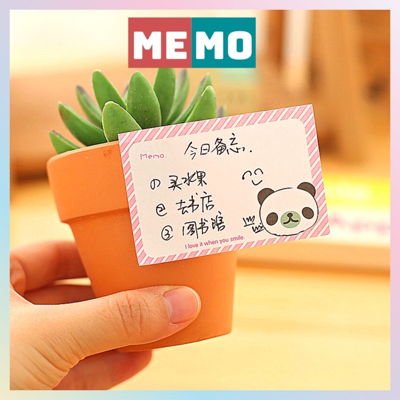 Giấy note cute, giấy ghi nhớ nhãn dán ghi chú MEMO 19 tờ hoạt hình dễ thương