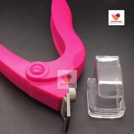 Kềm cắt móng giả cán hồng chuyên dụng Nail - hàng cao cấp