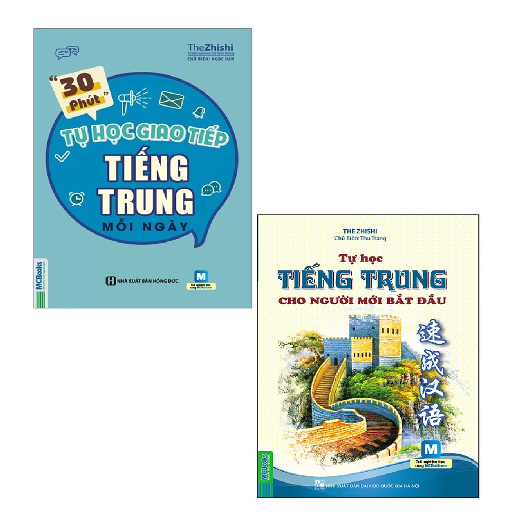 Sách MCBooks - Combo 30 Phút Tự Học Giao Tiếp Tiếng Trung Mỗi Ngày + Tự Học Tiếng Trung Cho Người Mới Bắt Đầu ( 2 cuốn )