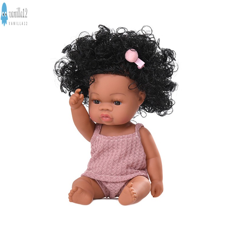 Black Skin African Girl Baby Doll for Kids Fashion Play Toy Perfect for Birthday Christmas Gift