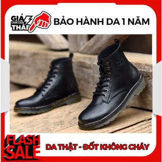 Giày Dr Martens cao cổ đen- Dr7- mẫu giày da nam cao cổ có dây dành cho nam giới trẻ - domanh98