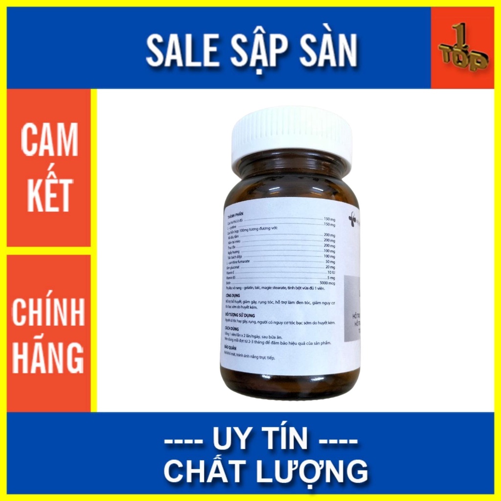Nutri Hair - Hỗ Trợ Bổ Huyết, Giảm Gãy, Rụng Tóc, Hỗ Trợ Làm Đen Tóc - Hộp 3 Vỉ X 10 Viên - Top 1 Pharmacy