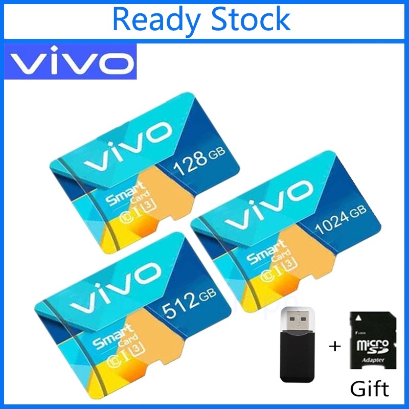 VIVO Thẻ Nhớ Micro sd Tốc Độ Cao 64GB 32GB 16GB XC Microsd C10 512GB 256GB 128GB