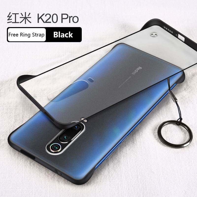 Frameless Casing Xiaomi Poco X3 NFC Mi Note 10 8 Lite 9 SE 9T Poco F2 Pro Pocophone F1 Frosted Phone Case Protective Back Cover + Free Ring Lanyard