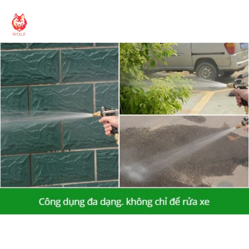 Vòi xịt tăng áp tưới cây, rửa xe, dọn dẹp nhà cửa đầy đủ công năng cho gia đình bạn