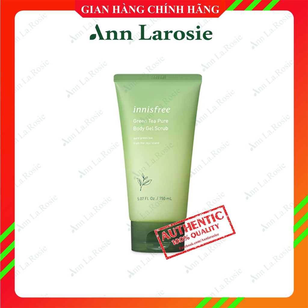 Tẩy Tế Bào Chết Toàn Thân Trà Xanh – Innisfree Green Tea Pure Body Gel Scrub 150ml