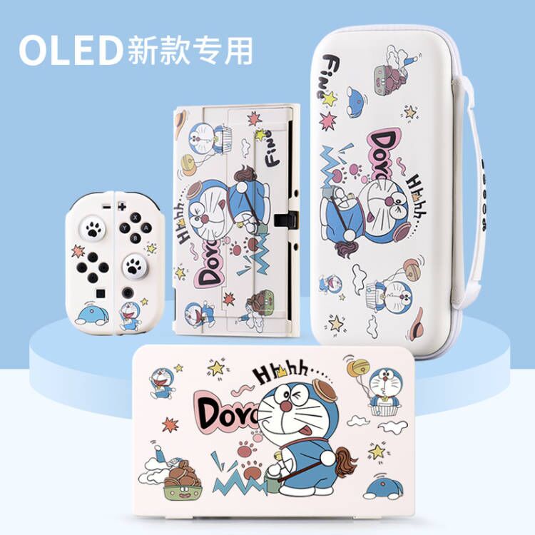 Vỏ Bảo Vệ Máy Chơi Game Nintendo Switch Oled DIY Hình Doraemon Dễ Thương Và Túi Đựng Cho NS Oled
