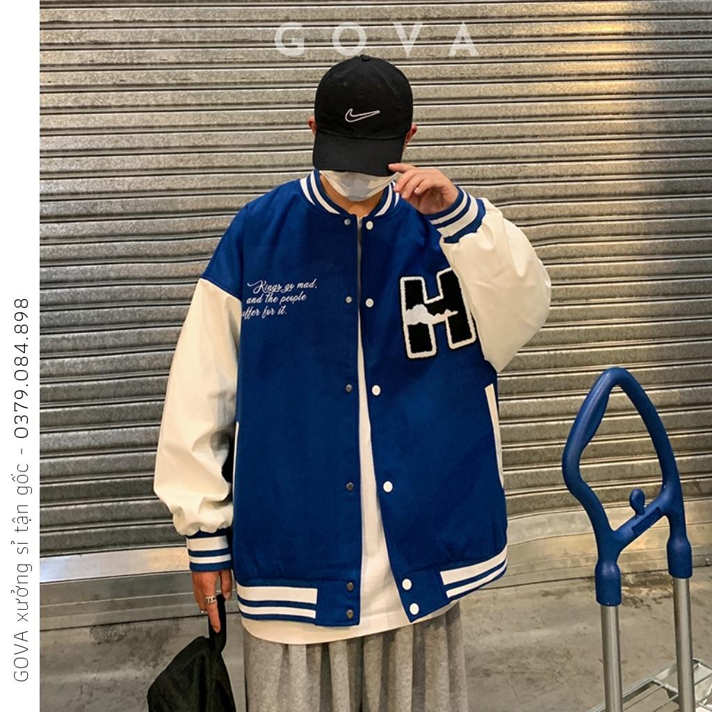 Áo Khoác Dù CHỮ H CLOUD 2 Lớp Form Rộng Nam Nữ Unisex, Áo Gió Bomber Chống Nắng Ulzzang GOVA