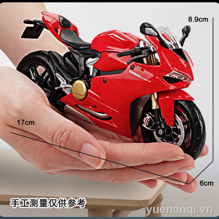 1:12 Ducati Yamaha Kawasaki h2r mô tô đồ chơi trẻ em mô hình mô phỏng trang trí đầu máy xe lửa hợp kim