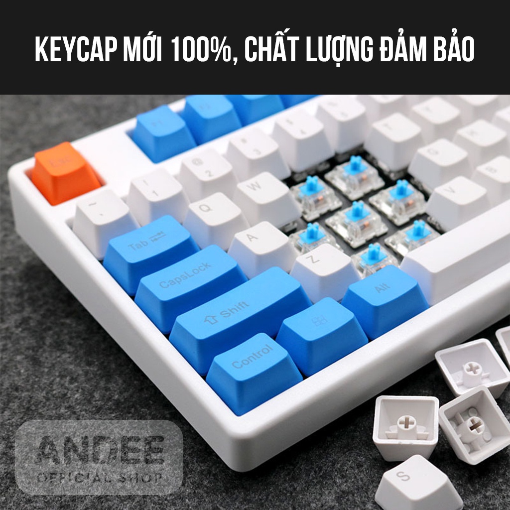 Set Keycap PBT khắc laser nhiều phối màu Carbon - Dolce - BOW - Chalk không xuyên LED