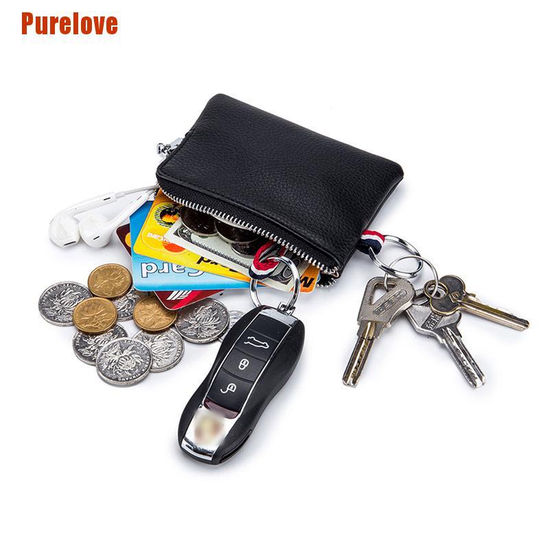 Ví Da Mini Phối Khóa Kéo Xinh Xắn Dành Cho Nữ
