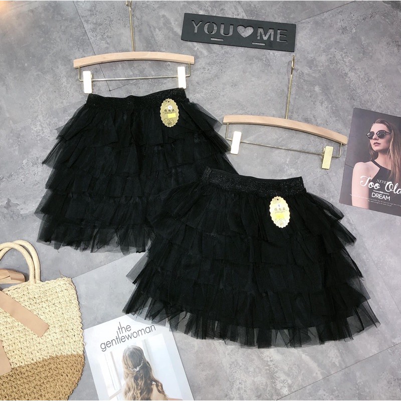 🦋Chân váy lưới tầng hàng QCcó ảnh video sản phẩm