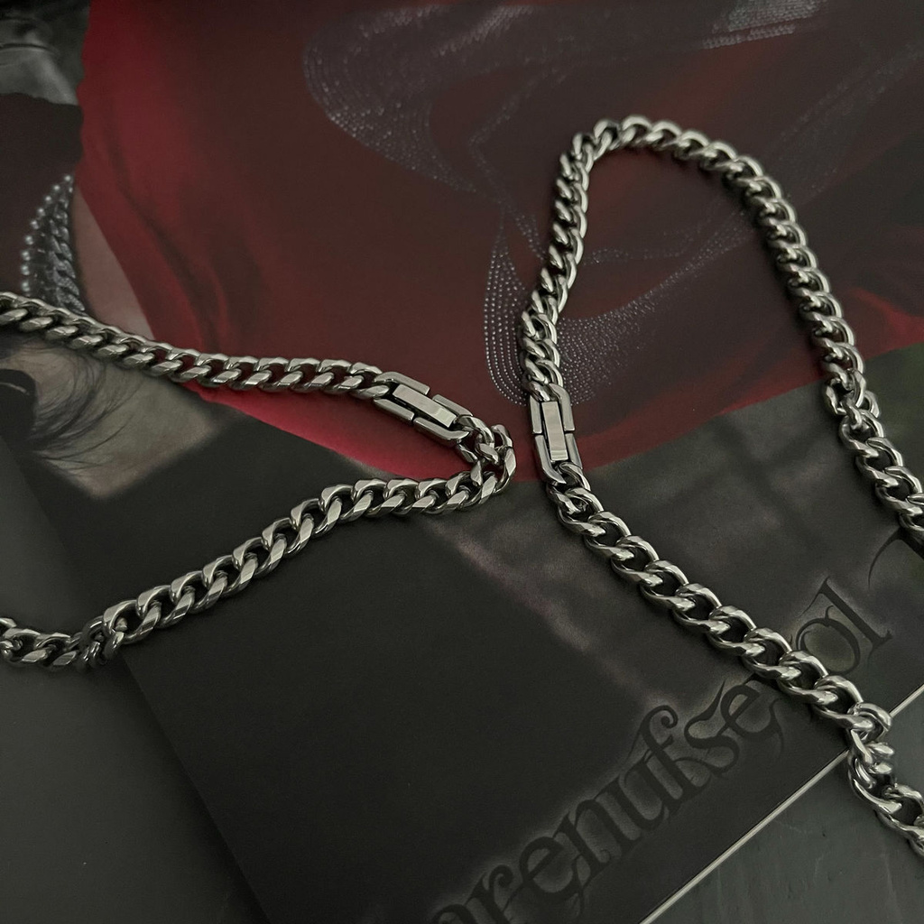 Vòng cổ Thép Titan Thiết Kế Đơn Giản Phong Cách Retro