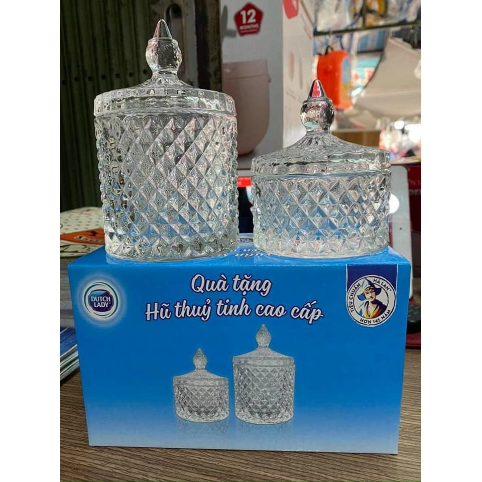 HỘP 2 HỦ THUỶ TINH ĐỰNG BÁNH MỨT DUTCH LADY | BigBuy360 - bigbuy360.vn