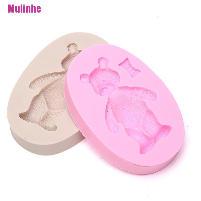 Khuôn silicone tạo hình gấu làm xà phòng/ chocolate