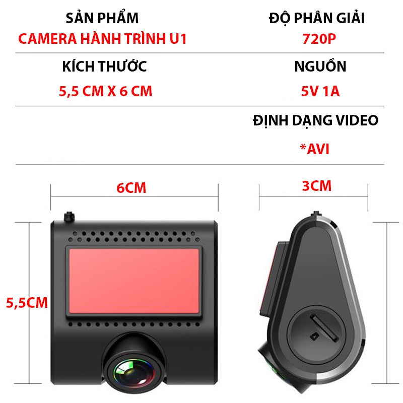Camera hành trình U1 cho màn hình android | BigBuy360 - bigbuy360.vn