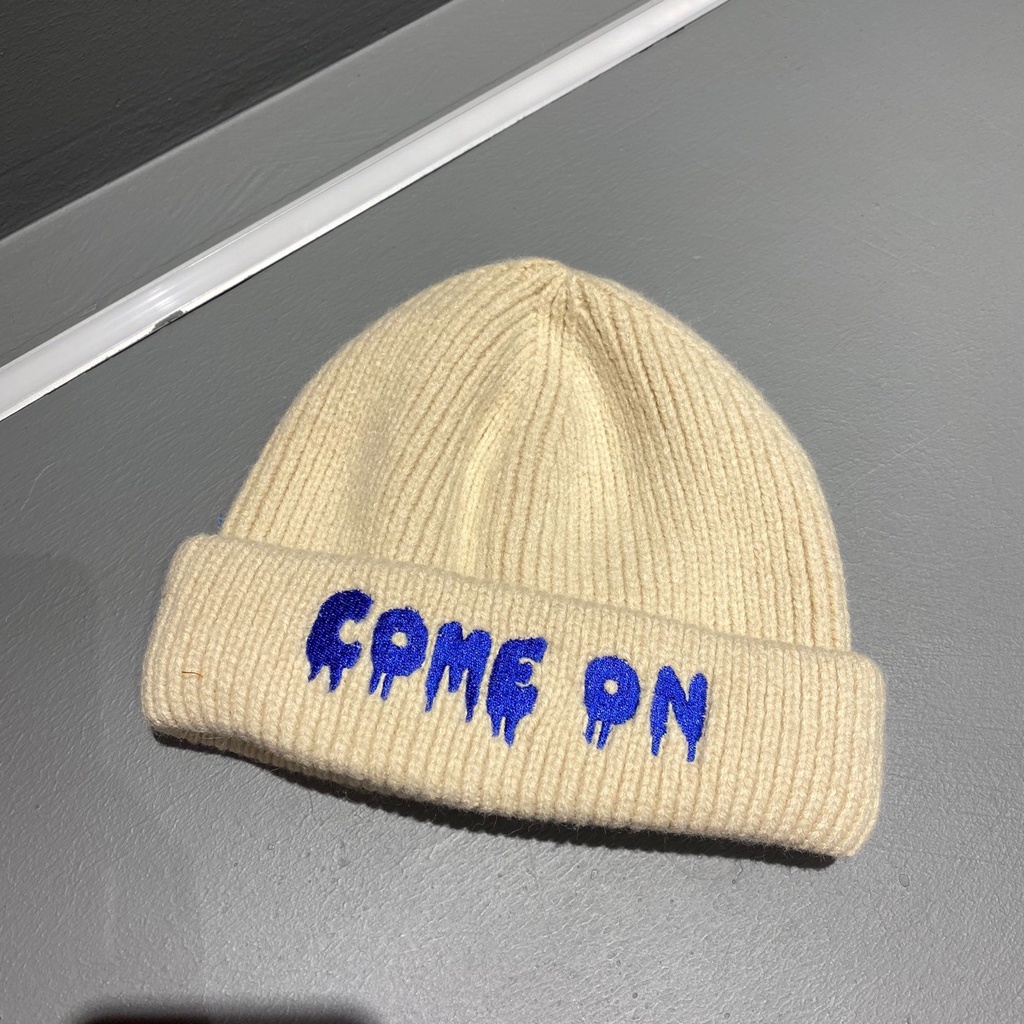 Nón Len Dệt Kim Tròn Che Mặt Giữ Ấm Tai Phù Hợp Cho Mùa Thu/Đông