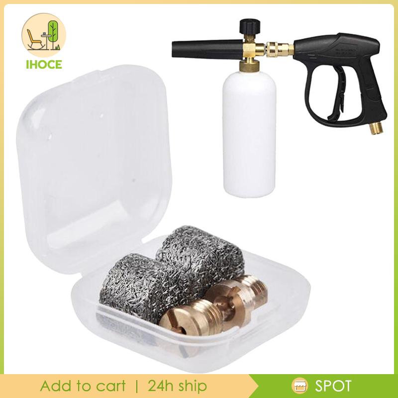 Set 2 Đầu Phun Bọt Tuyết + 2 Vòi Phun Bọt 1.0 / 1.2mm Thông Dụng 3000 PSI
