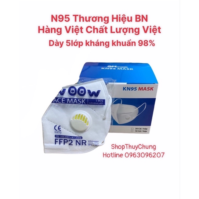 Khẩu Trang N95 - KN95 TW95 Chính Hãng Có Van Thở Và Không Van [Mã KC96203]