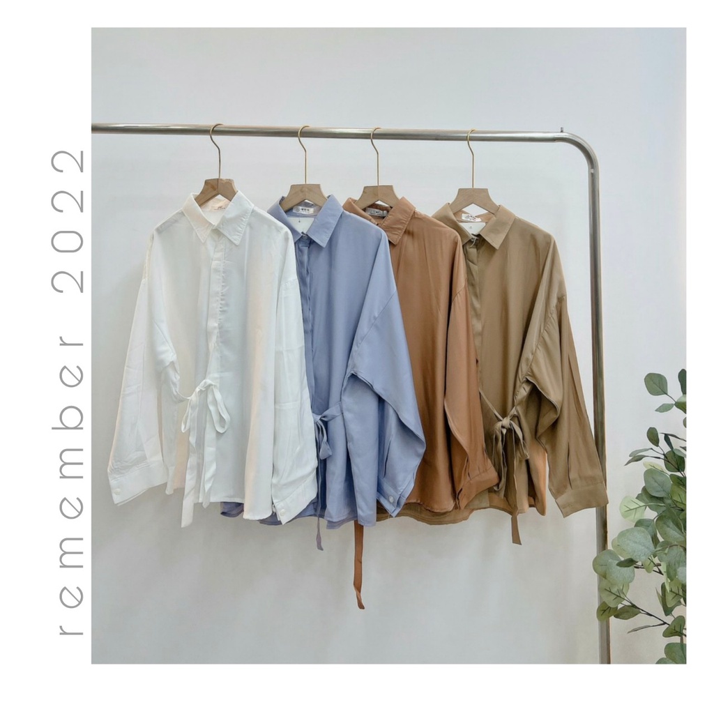 Áo sơ mi lụa lanh cao cấp cúc cài kiểu