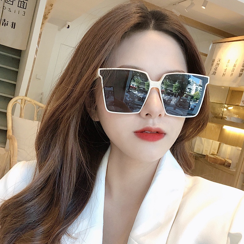 Kính râm thời trang nam nữ gọng vuông Oversize chống tia UV400, kính mát Unisex phong cách Hàn Quốc Hottrend 210