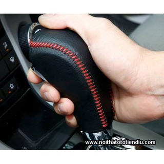 Bọc da cần số + tay phanh da thật các xe phổ thông Vios, Altis, Morning,Grand I10, CITY, Accent...