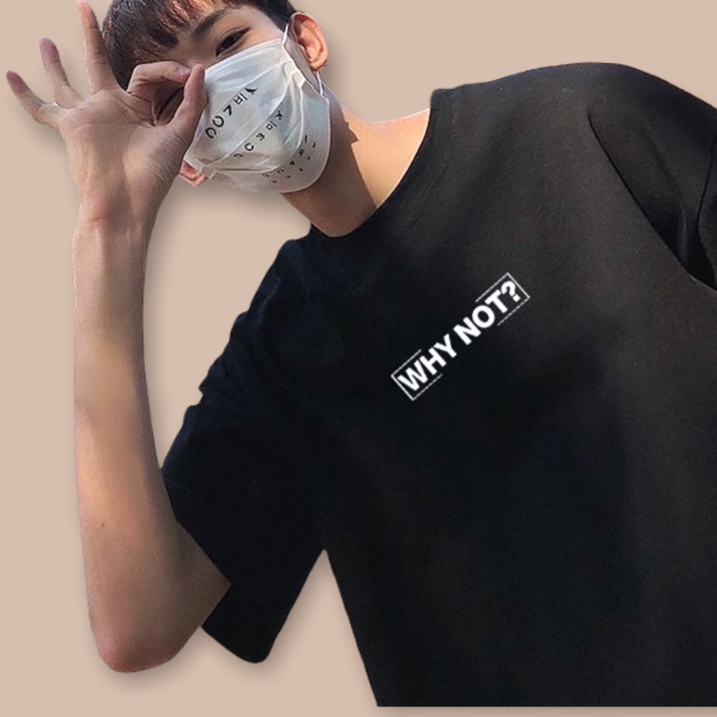 Áo thun tay lỡ unisex nam nữ form rộng why not phản quang vải dày mịn