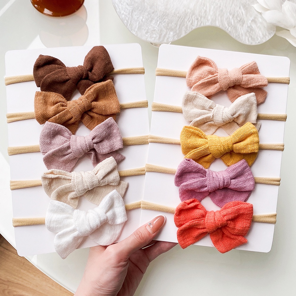 Set 5 băng đô nơ KIDSBOWS nhiều màu sắc cho bé gái