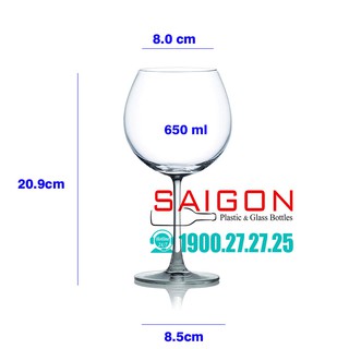 Ly Rượu Ocean Madison Burgundy 1015D22 650ml