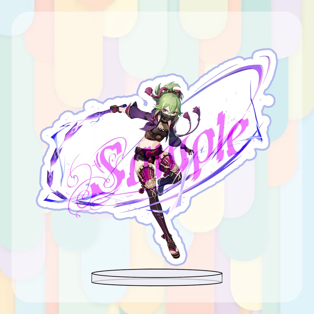 Mô hình Standee nhân vật KUKI SHINOBU Genshin Impact game anime chibi tượng mica trong