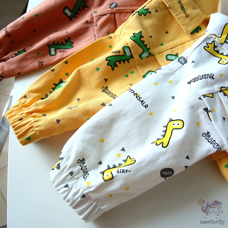 Áo Khoác Hoạ Tiết Khủng Long Hoạt Hình Phong Cách Hàn Quốc Cho Bé