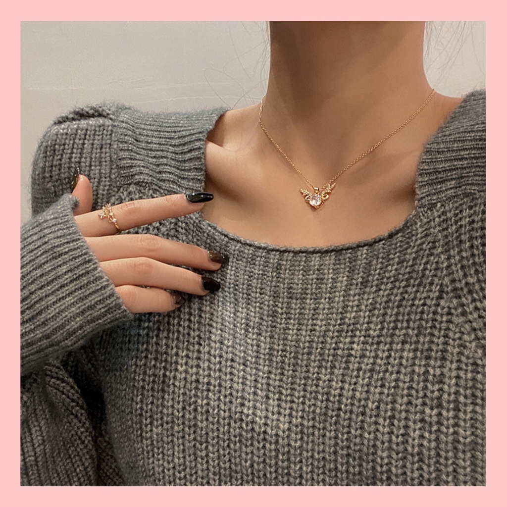 [Mới] Dây Chuyền Vòng Cổ Cao Cấp Mạ Vàng Kiểu Dáng Đầu Hươu Phong Cách Hàn Quốc Thanh Lịch Mã Số BT003.