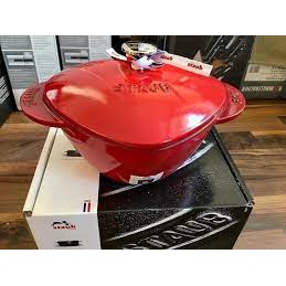 Nồi Gang Staub Trái Tim 20cm đỏ Cherry